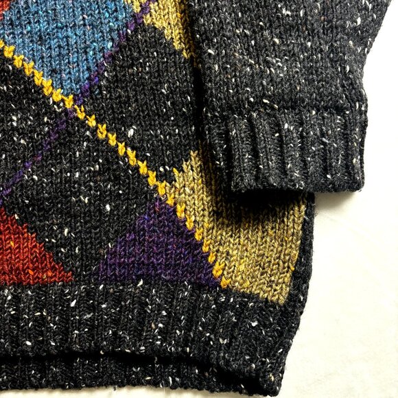 Heritage Size Large Men's Wool Multicolor Pullover Crew Neck Sweater VTG Ireland - Picture 3 of 8